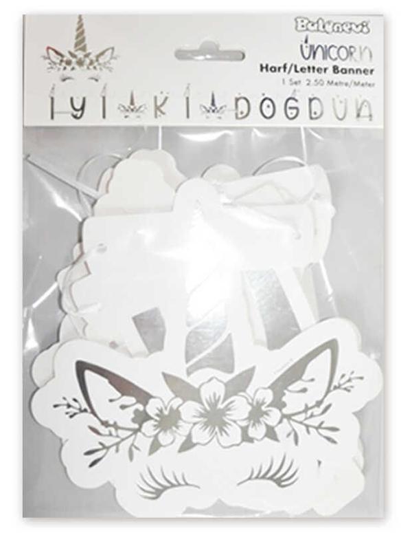 UNICORN FLAMA İYİKİ DOĞDUN GÜMÜŞ SET 1 ADET - Image 1