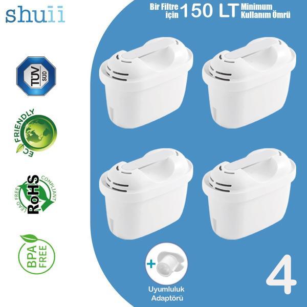 Pure+ I Su Arıtma Filtresi (4 Adet Filtre ) I Shuii Jugg ve Brita Maxtra+ ile Uyumlu - Image 1