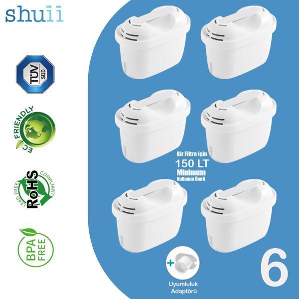 Pure+ I Su Arıtma Filtresi (6 Adet Filtre ) I Shuii Jugg ve Brita Maxtra+ ile Uyumlu - Image 1