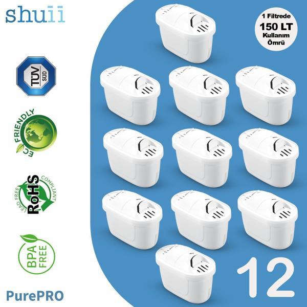 PurePro I Su Arıtma Sürahi Filtresi (12 Adet Filtre ) I Jugg ve Brita Maxtra+ Pro ile Uyumlu - Image 1