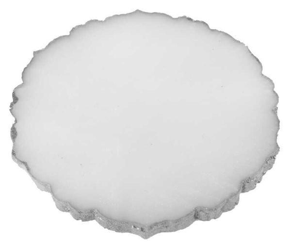 EPOKSİ YUVARLAK 7 CM SEDEF KENARI GÜMÜŞ 1 ADET - Image 1