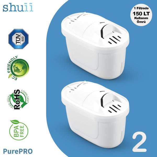 PurePro I Su Arıtma Sürahi Filtresi (2 Adet Filtre) I Jugg ve Brita Maxtra+ Pro ile Uyumlu - Image 1