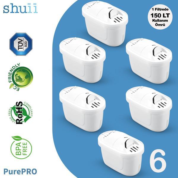 PurePro I Su Arıtma Sürahi Filtresi (6 Adet Filtre ) I Jugg ve Brita Maxtra+ Pro ile Uyumlu - Image 1