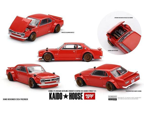 Mini GT 1/64 175 [KaidoHouse x MiniGT] Nissan Skyline 2000GT-R (KPGC10) Kaido Street V1 - Image 1