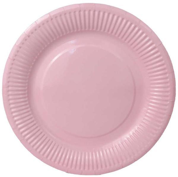 TABAK KARTON MAKARON PEMBE 23 CM 8 ADET - Image 1