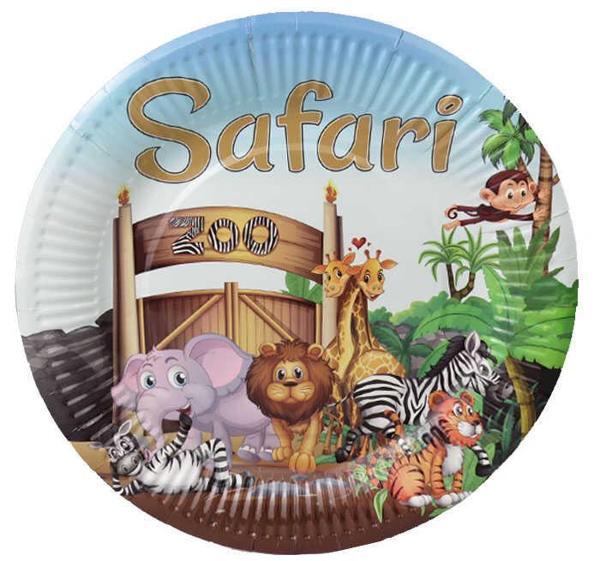 TABAK KARTON SAFARİ ZOO 23 CM 8 ADET - Image 1