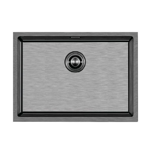 Crauf Stella 4449 PVD Füme Siyah 40x45 El Yapımı Paslanmaz Çelik Mutfak Eviyesi - Image 1