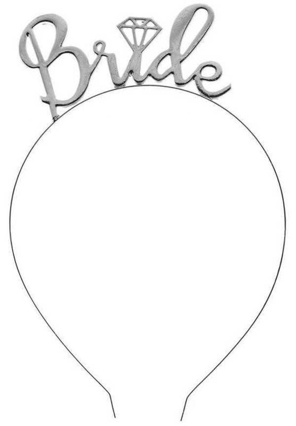 TAÇ BRIDE PIRLANTALI METAL GÜMÜŞ 1 ADET - Image 1