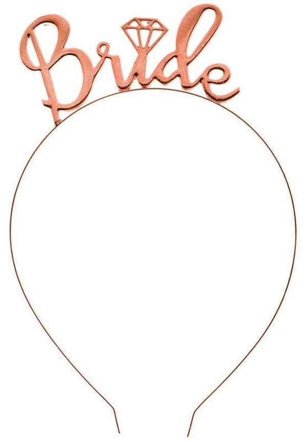 TAÇ BRIDE PIRLANTALI METAL ROSE GOLD 1 ADET - Image 1