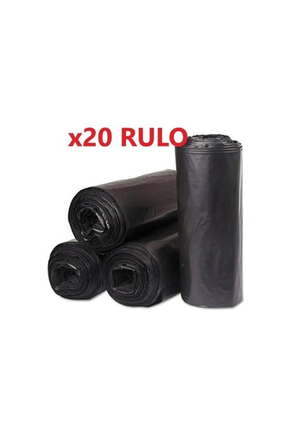 200 Adet Endüstriyel ( 120x150 Cm ) Hantal Boy Siyah Çöp Poşeti 20 Rulox10lu - Image 1