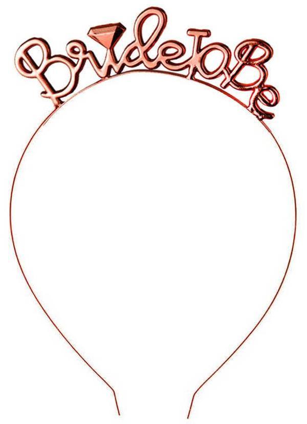 TAÇ BRIDE TO BE METAL ROSE GOLD 1 ADET - Image 1