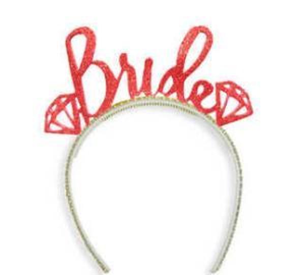 TAÇ EVADAN BRIDE TO BE KIRMIZI 1 ADET - Image 1