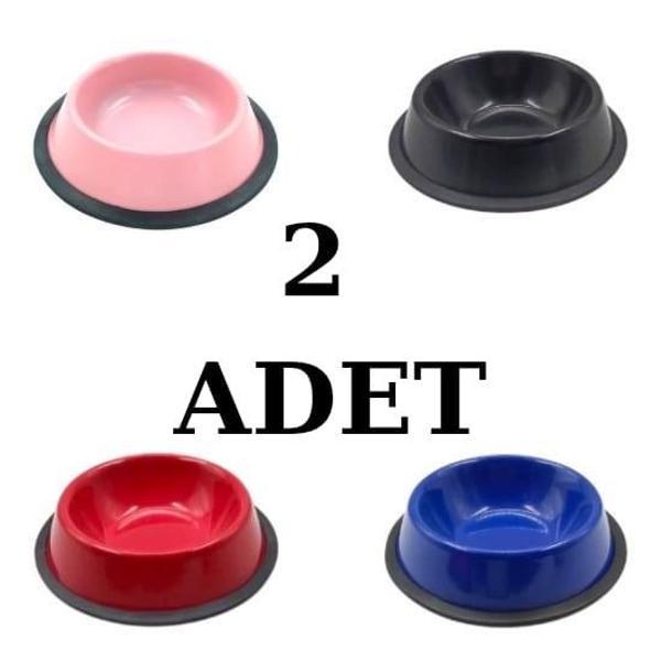 2 Adet Çelik Kedi Köpek Mama-Su Kabı 16 Cm - Image 1