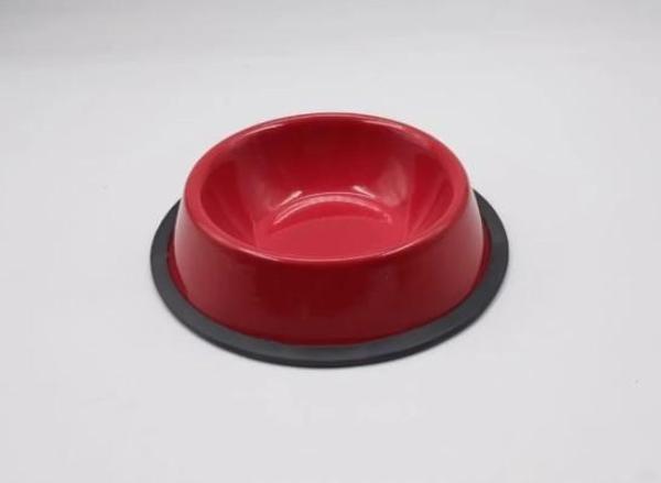 Kırmızı Çelik Kedi Köpek Mama-Su Kabı 16 Cm - Image 1
