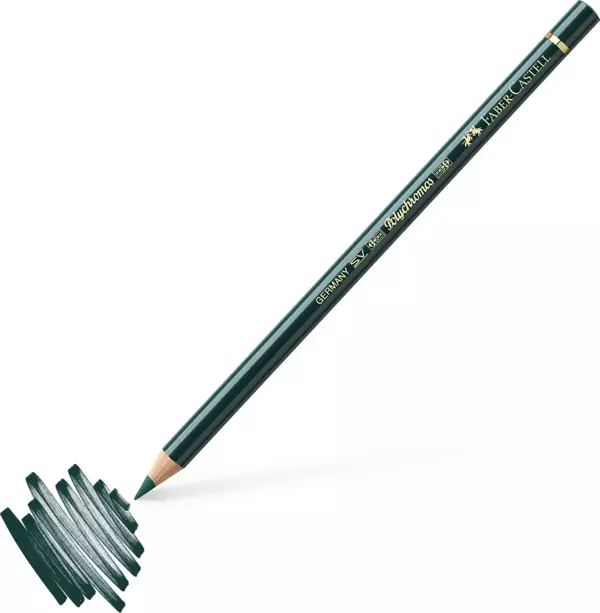 Faber-Castell Polychromos Kuru Boya Kalemi Permanent Green / 267 - Image 1
