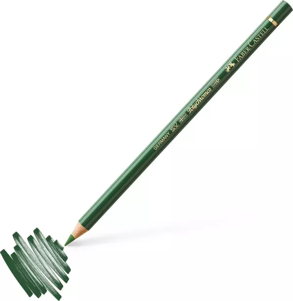 Faber-Castell Polychromos Kuru Boya Kalemi Permanent Green Olive / 167 - Image 1