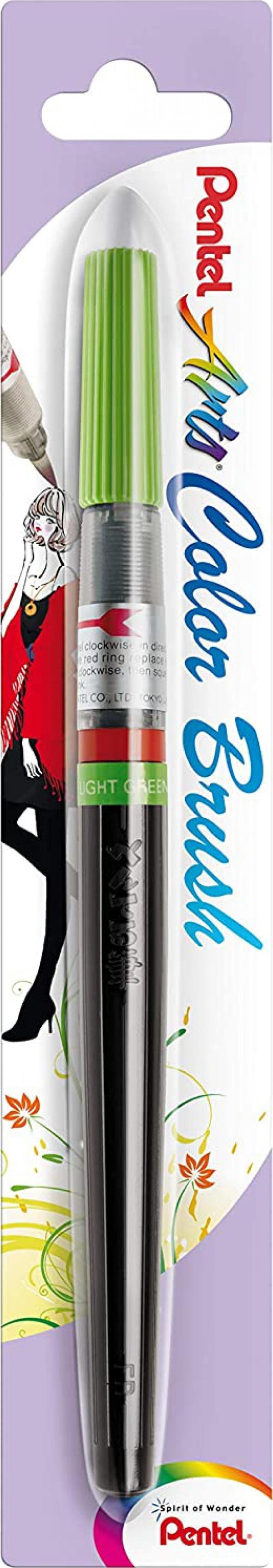 Pentel Arts Colour Brush Fırça Uçlu Boya Kalemi - Açık Yeşil XGFL-111X - Image 1