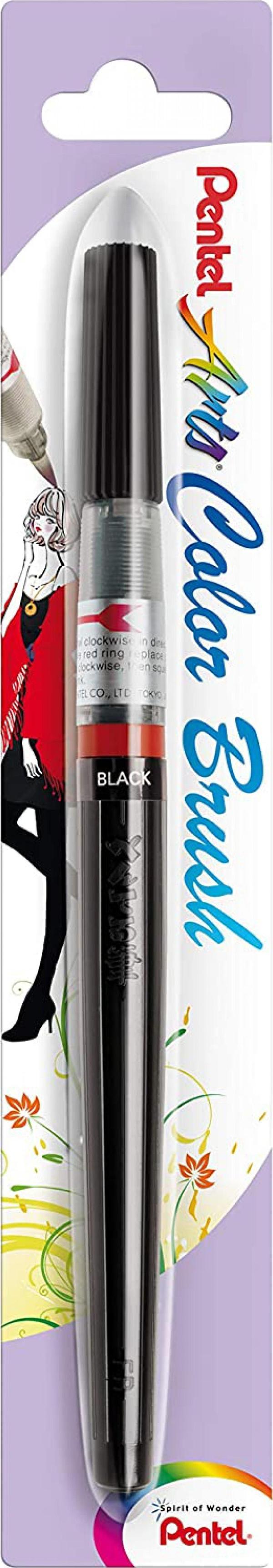 Pentel Arts Colour Brush Fırça Uçlu Boya Kalemi - Siyah XGFL-101X - Image 1