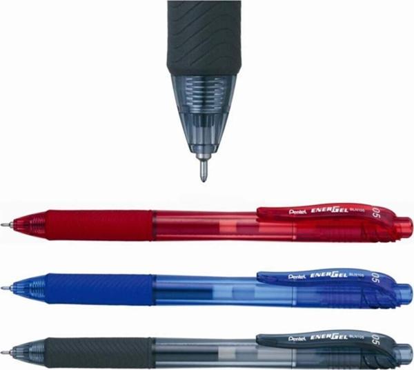 Pentel Energel 0.5 mm Basmalı Jel Kalem Mavi / BLN105C - Image 1