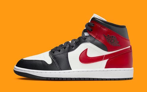 NİKE Air Jordan 1 Mid Gym Red Off Noir Limited Basketbol Ayakkabı BQ6472-160 - Image 1