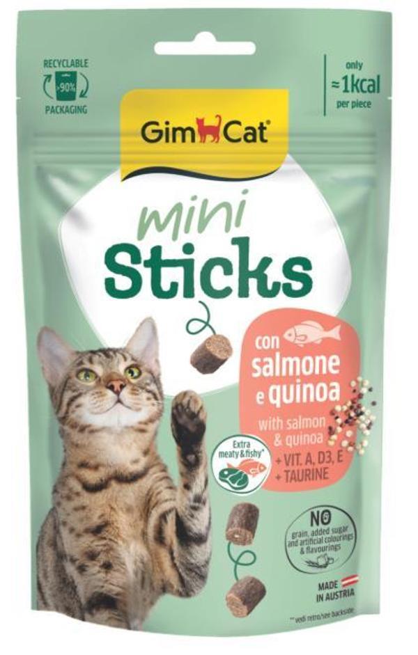 Gimcat Mini Sticks Somonlu&Kinoalı Ödül Çubukları 50gr - Image 1