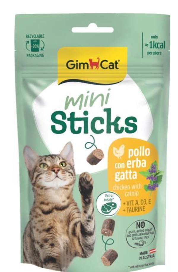 Gimcat Mini Sticks Kedi Otlu&Tavuklu Ödül Çubukları 50gr - Image 1