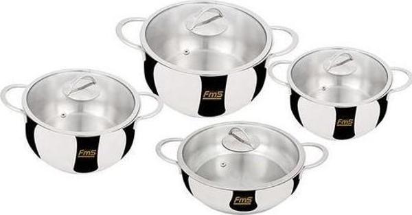 FMS Asi 8 Parça Çelik Tencere Takımı Metal Saplı - Image 1