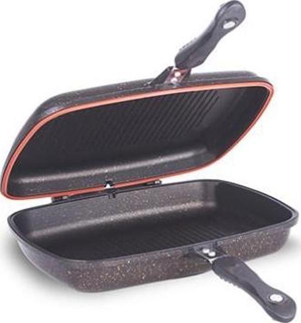 FMS Granit 36 cm Çift Taraflı Balık Tavası Siyah - Image 1