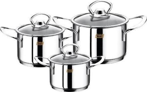 FMS Pera 6 Parça Mini Çelik Tencere Seti Metal - Image 1