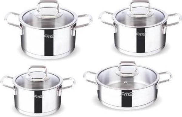 FMS Yıldız Silver 8 Parça Çelik Tencere Takımı - Image 1