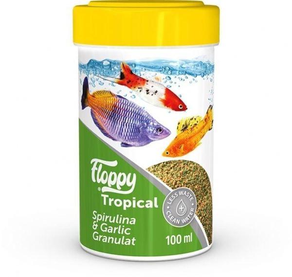 Floppy Tropical Spirulina Garlic Sarımsaklı Yem 100ml / 45gr. - Image 1