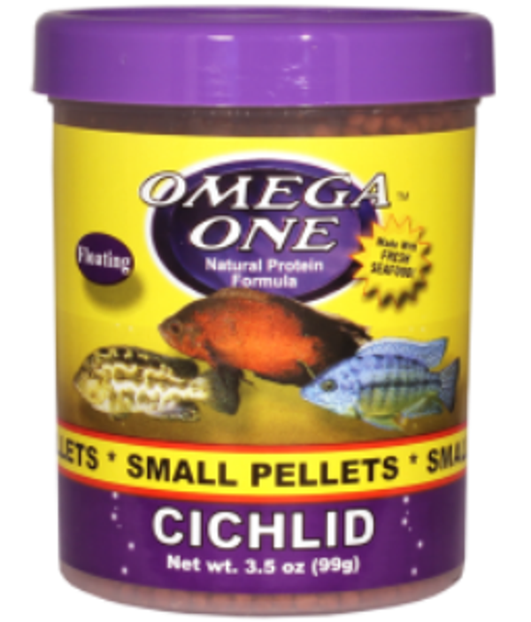 Omega One Cichlid Small Pellets 490ml / 184gr. - Image 1
