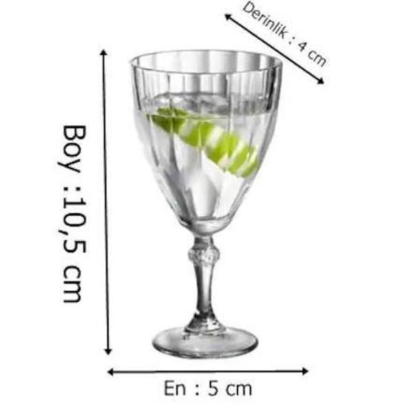 Paşabahçe 440113 Diamond Ayaklı 12li Kahve Yanı Su Bardak - Image 1