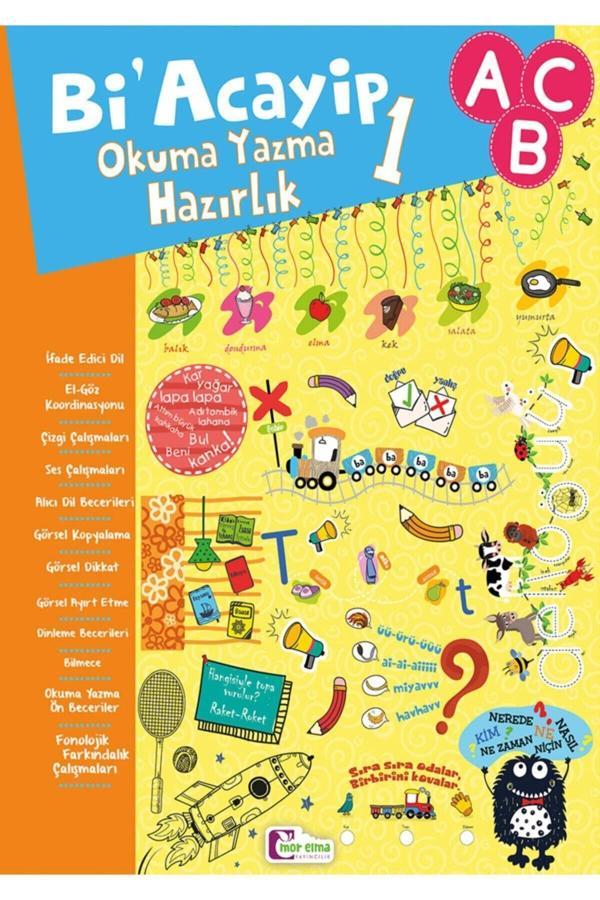 Bi'Acayip Okuma Yazma Hazırlık 1 - Okul Öncesi Eğitim - Mor Elma Yayıncılık - Image 1