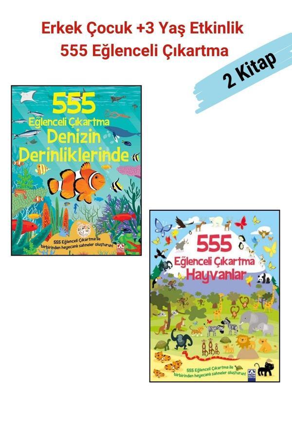 Altın Kitaplar 555 Eğlenceli Çıkartma Dizisi Denizin Derinliklerinde Ve Hayvanlar - 2 Kitap, +3 Yaş Etkinlik - Altın Kitaplar - Image 1