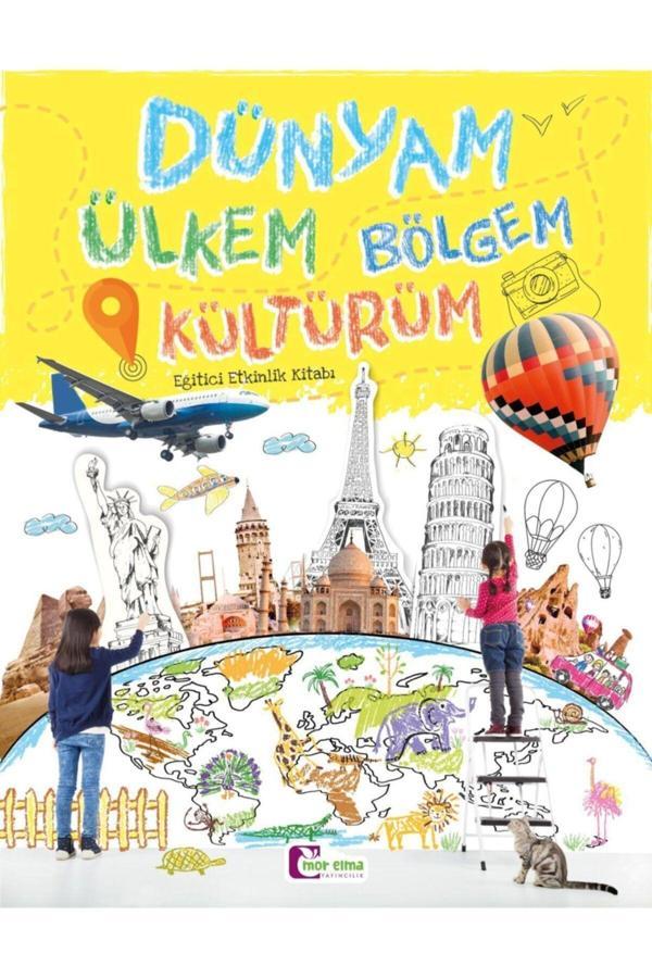 Dünyam Ülkem Bölgem Kültürüm Eğitici Etkinlik Kitabı - Mor Elma Yayıncılık - Image 1