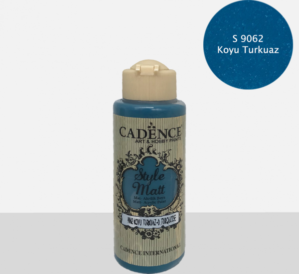CADENCE  S9062 Koyu Turkuaz Mat Akrilik Boya - Image 1
