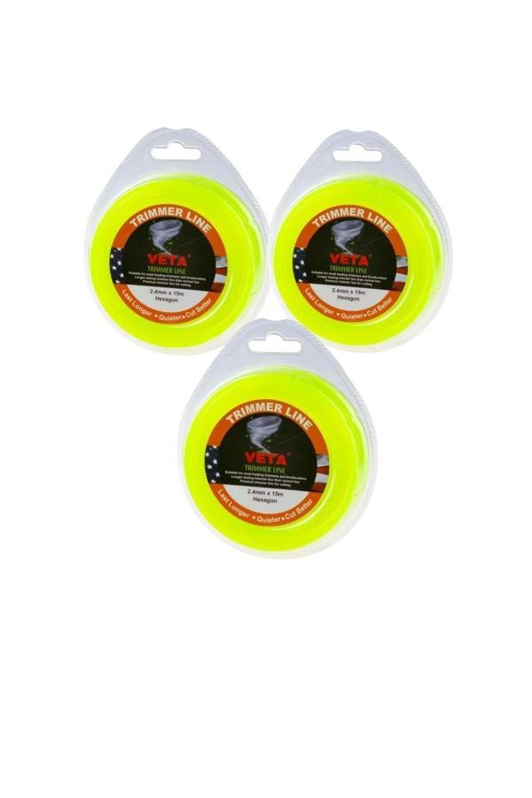 Veta 2.4 Mm Şarjlı Tırpan Misinesi-Misinası 15 Mt 3 Adet - Image 1