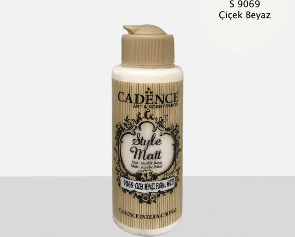 CADENCE  S9069 Çiçek Beyaz Mat Akrilik Boya - Image 1