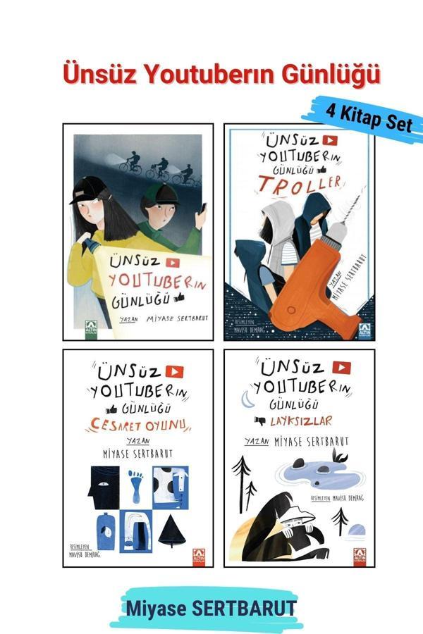 Altın Kitaplar Ünsüz Youtuberın Günlüğü 4 Kitap Set, (1.Kitap, Troller, Cesaret Oyunu, Layksızlar),Miyase Sertbarut - Altın Kitaplar - Image 1