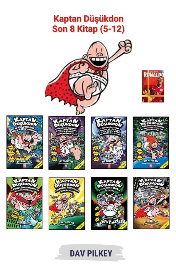 Altın Kitaplar Kaptan Düşükdon Serisi Son 8 Kitap (5-12), Dav Pılkey, Çocuk Çizgi Roman Kitapları, Defter Hediyeli! - Altın Kitaplar - Image 1