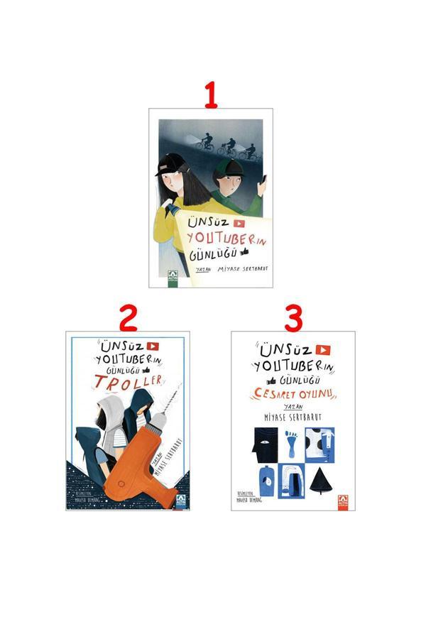Altın Kitaplar Ünsüz Youtuberın Günlüğü Serisi, 3 Kitap Set, Miyase Sertbarut - Altın Kitaplar - Image 1