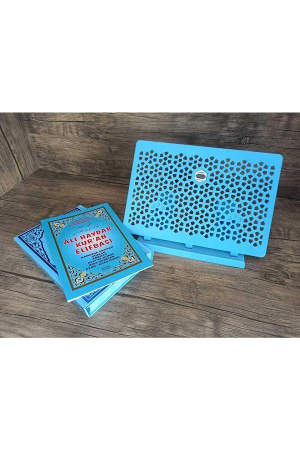 Haktan Yayınları Kuran Kursu Seti; Orta Boy Mavi Kuran, Elifba, Rahle - Haktan Yayınları - Image 1