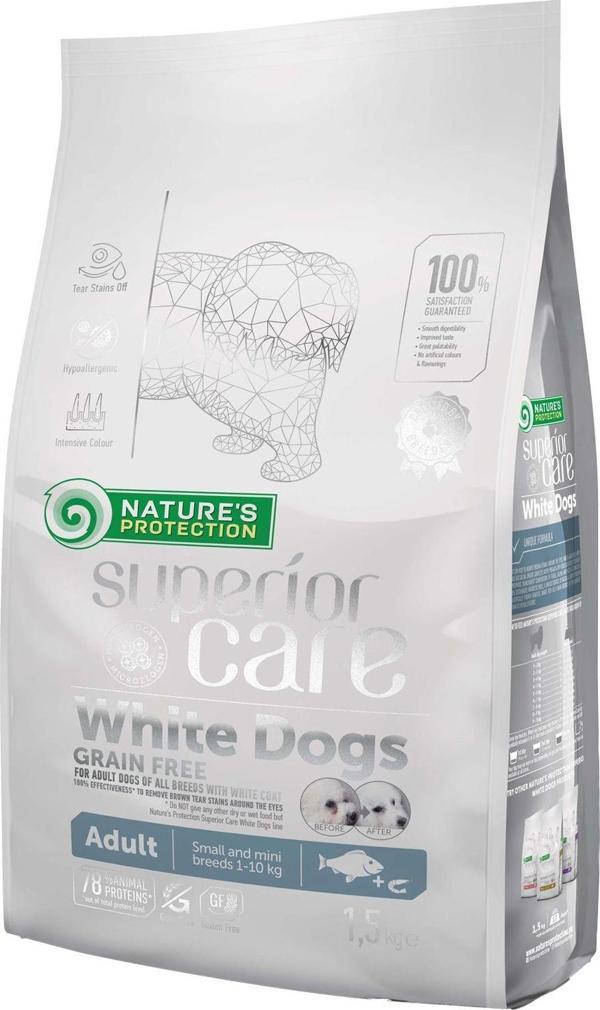 Superior Care Beyaz Tüylü Köpekler İçin Tahılsız Balıklı Küçük Irk Köpek Maması 1,5kg - Image 1