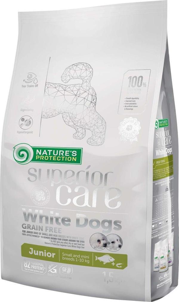 Superior Care Beyaz Tüylü Köpekler Için Alabalıklı Tahılsız Küçük Irk Yavru Köpek Maması 1,5kg - Image 1