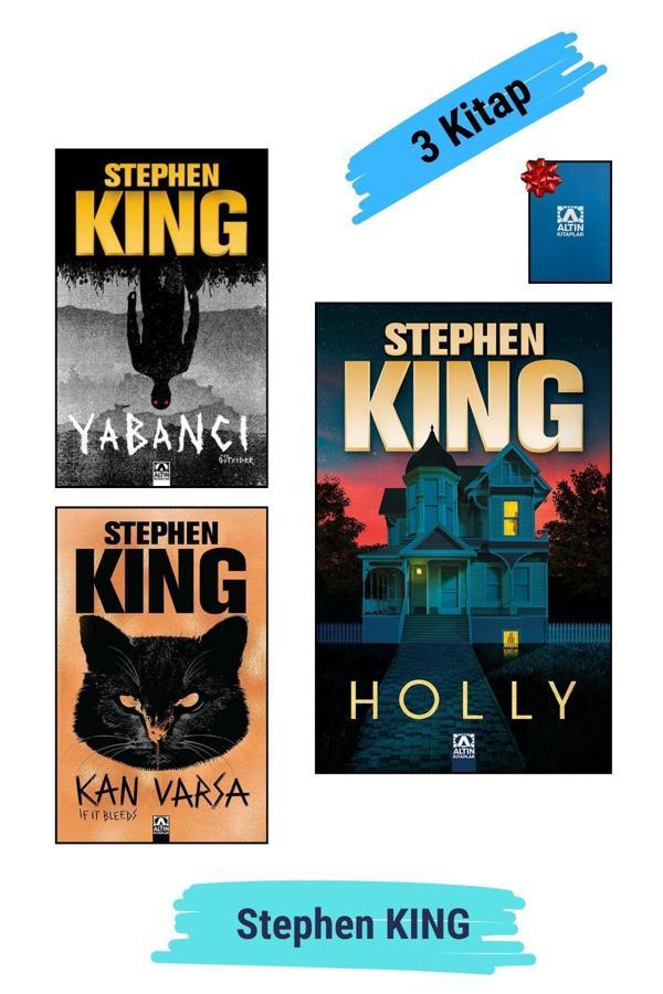 Altın Kitaplar 1. Holly 2. Yabancı 3. Kan Varsa - Stephen King 3 Kitap Set - Not Defteri - Altın Kitaplar - Image 1