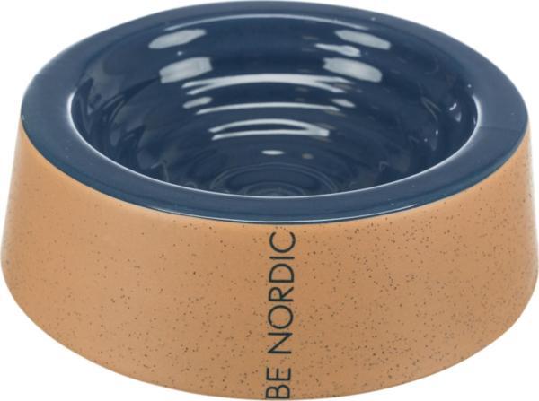 Trixie Köpek Seramik Mama ve Su Kabı 0.8lt Çap 25cm Koyu Mavi Bej - Image 1