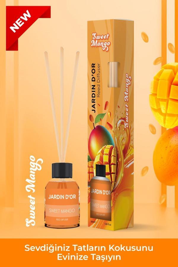 Sweet Mango Reed Diffuser 50 ml / Tatlı Mango Çubuklu Oda Kokusu - Image 1
