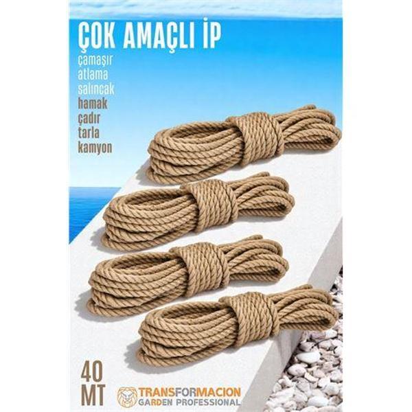 Çok Amaçlı Kalın İp Hamak İpi - Çamaşır İpi Salıncak İpi Atlama İpi 40 Metre - Image 1