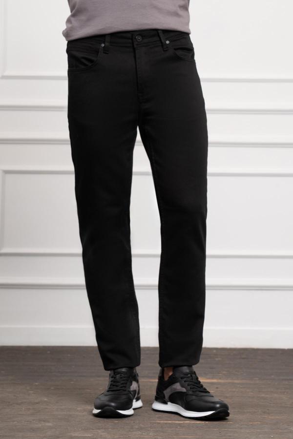  Erkek Siyah Mevsimlik Pamuk 5 Cep Dynamic Fit Jean Pantolon - Image 1